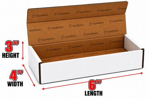 100 6x4x3 white corrugated - 100,