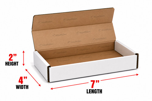 7x4x2 white corrugated - -,