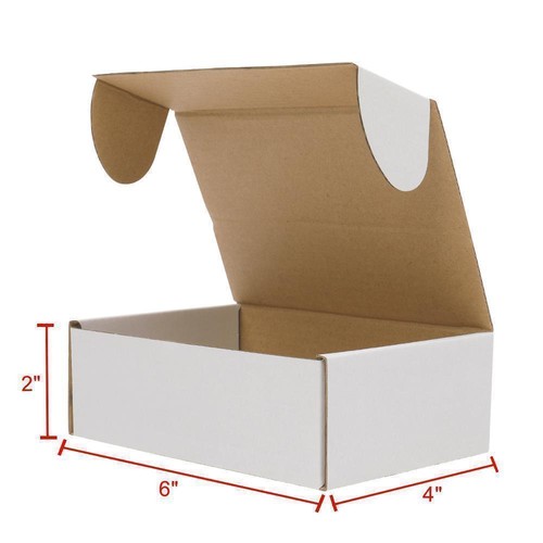 6x4x2 white corrugated - 6x4x2,