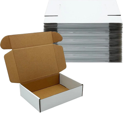 White shipping boxes 8x5x2 - white,